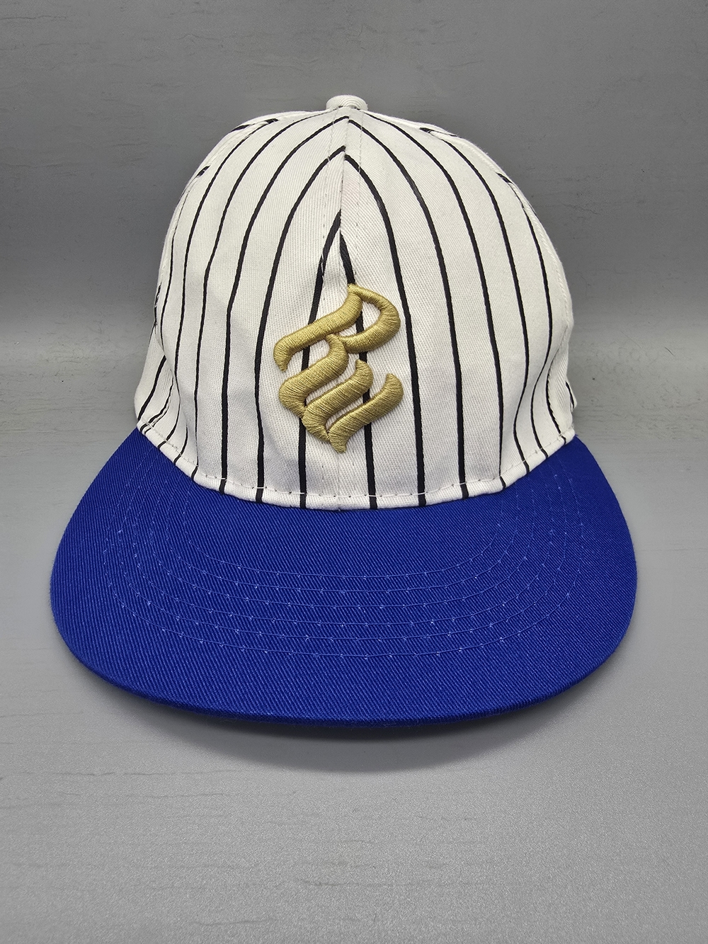 Rocawear Black and White Pinstripe Hat Interior Label